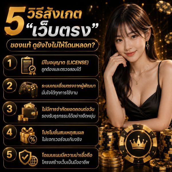 วิธีสังเกตุเว็บตรง