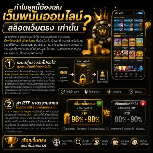 ทำไมเลือกสล็อตเว็บตรงไม่ผ่านเอเย่นต์